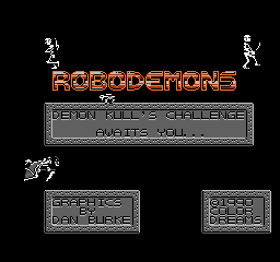 Robodemons title screen for NES